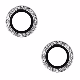 Rūdītais Stikls Ciets Dimants Kamerai (Objektīvam) Iphone 14/14 Plus/16e sudraba (objektīvi 2 gab.)