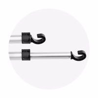 Auto turētājs diviem galvas balstiem (planšetēm 7"–11") sudrabains