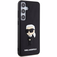 Karl Lagerfeld 3D Gumijas Ikonik viedtālruņa apvalks Samsung Galaxy S24+ - melns