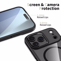 Tech-Protect MagMat Magnētiskais viedtālruņa apvalks iPhone 17 Pro Max - Caurspīdīgs melns