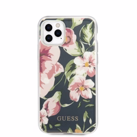 Guess N.3 Ziedu kolekcijas viedtālruņa apvalks iPhone 11 Pro Max - tumši zils