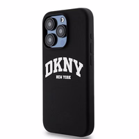 DKNY Liquid Silicone White Printed Logo MagSafe Viedtālruņa apvalks iPhone 15 Pro - melns (m)