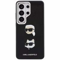Karl Lagerfeld maciņš Saffiano Double Heads Metal Samsung Galaxy S26 Ultra melns