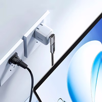 Wozinsky WPKF-01 USB-C - USB-C 40Gb/s 240W 8K OTG leņķa adapteris - pelēks