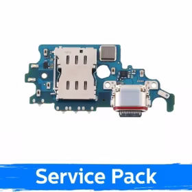 Charging Port Saderīgs ar Samsung G991 S21 Ar Flex / Plata (Service Pack)