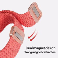 DUX DUCIS MIXTURE PRO elastīgā pītā pulksteņa siksna Apple Watch 38/40/41 mm rozā