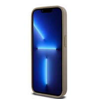 DKNY Ādas drukāts raksta metāla logotips Magnētiskais viedtālruņa apvalks iPhone 15 Pro Max - brūns