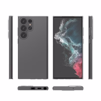 Īpaši plāns 0.5mm viedtālruņa apvalks Samsung Galaxy S23 īpaši plāns caurspīdīgs pārsegs