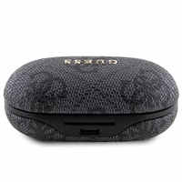 Guess Bluetooth austiņas GUTWSP4EGK TWS ENC 4G PU METAL LOGO melnas
