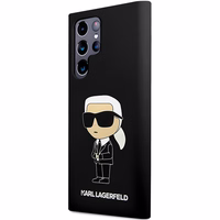 Karl Lagerfeld Silikona Ikonik viedtālruņa apvalks Samsung Galaxy S24 Ultra - melns