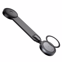 HOCO automašīnas turētājs ar bezvadu uzlādi centrālajai konsolei saderīgs ar MagSafe 15W HW29 melns metālisks pelēks