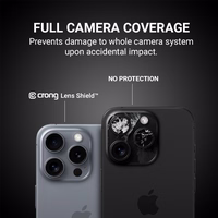 Crong Lens Shield - Glass the camera and lens of the iPhone 16 / iPhone 16 Plus