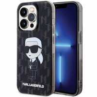 KARL LAGERFELD KLHCP15LHNKMKLK IPHONE 15 PRO 6.1 "MELNS/MELNS MACIŅŠ MONOGRAM ICONIK