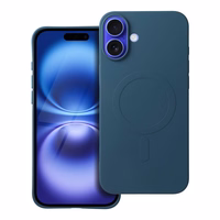 SILIKONA MAGNĒTISKAIS APVALKS (liels caurums) saderīgs ar MagSafe priekš IPHONE 16 Plus zils