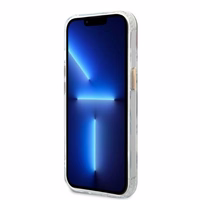 Guess GUHMP13MHTRMD iPhone 13 6.1 "zeltains / zeltains cietais apvalks Metāla kontūra Magnētiskais