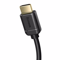 Baseus HDMI 2.0 kabelis 4K 60 Hz 3D HDR 18 Gbps 1 m melns (CAKGQ-A01)