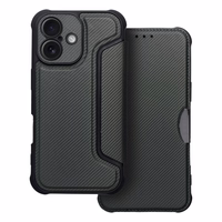 RAZOR grāmatas tipa viedtālruņa apvalks IPHONE 16 Plus tumši zaļš