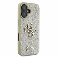Guess Fixed Glitter Big 4G viedtālruņa apvalks iPhone 16 Plus - zelta