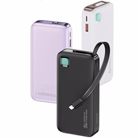 USAMS Portatīvais lādētājs ar satīšanas Lightning kabeli 10000 mAh PD 20W Fast Charge XY Series balts 10KCD22502 (US-CD225)