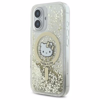 Hello Kitty Šķidrais Spīdums Fever Magnētiskais iPhone 16 Viedtālruņa apvalks - Zelta