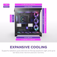 NZXT PC case H9 Flow RGB+ 2025 black