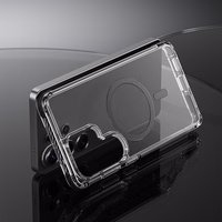 Rock Crystal Clear Magnetic Series Maciņš for Samsung Galaxy S26 Plus caurspīdīgs-melns