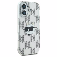 Karl Lagerfeld IML Choupette Head Electroplated viedtālruņa apvalks iPhone 16 - caurspīdīgs