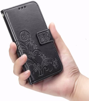 Korpuss Flower Book Samsung A356 A35 5G melns