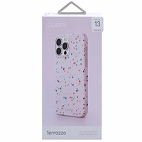 Uniq Coehl Terrazzo viedtālruņa apvalks iPhone 13 Pro Max - rozā