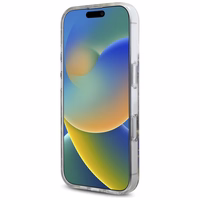 Guess Resin Flowers Glitter MagSafe iPhone 16 viedtālruņa apvalks (m) - violets