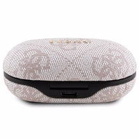 TWS Guess 4G Metal Bluetooth austiņas ar ENC uzlādes staciju - rozā