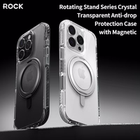 Rock Rotating Stand Crystal Series Magnētiskais Iphone 16 Pro melns