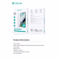 Ploteru ploteru plēvju komplekts Devia Ultra Intelligent TPU Matte 50 gab.