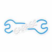 Neon PLEXI LED GARAGE zils balts NNE22 Neolia