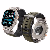 Spigen DuraPro Armor Apple Watch 6 / 7 / 8 / 9 / 10 / SE / Ultra 1 / 2 (44 / 45 / 46 / 49mm) militāri zaļa
