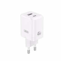 XO wall lādētājs CE36 PD 45W 1x USB-C 1x USB balts