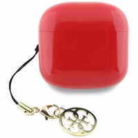 Bezvadu austiņas TWS Guess Effect Printed Classic Logo & Charm sarkans