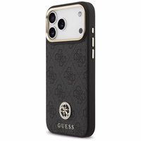 Guess 4G Strass Logo magnētiskais viedtālruņa apvalks iPhone 17 Pro Max - melns