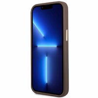 Guess GUHCP14LHG4SHW iPhone 14 Pro 6.1 "brūns / brūns cietais apvalks 4G Vintage Zelta Logotipa