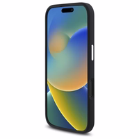 AMG silikona grafiskais magnētiskais viedtālruņa apvalks iPhone 16 - melns