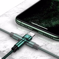 USAMS Kabelis pīts rotējošs U60 2A Lightning zaļš 1m SJ476USB02 (US-SJ476)