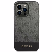 Guess GUHCP14XG4GLGR iPhone 14 Pro Max 6.7" pelēks/pelēks cietais apvalks 4G Stripe kolekcija