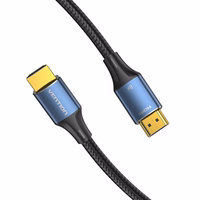 Vention Cotton Braided HDMI-A Male to Male HD Cable 8K 5M zils Aluminum Alloy Type