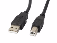 Lanberg CA-USBA-11CC-0030-BK USB cable USB 2.0 3 m USB B melns