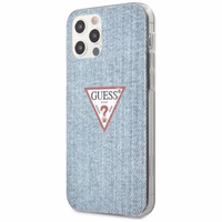 Guess GUHCP12LPCUJULLB iPhone 12 Pro Max 6.7" zils/gaiši zils cietais apvalks Jeans kolekcija