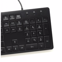 ART vadu tastatūra USB A QWERTY ar apgaismojumu plāna AK-20 melna