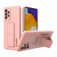 Wozinsky Kickstand Case silikona apvalks ar statīvu Samsung Galaxy A73 rozā