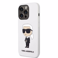 Karl Lagerfeld Silikona Ikoniskais apvalks iPhone 14 Pro Max - balts