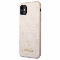 Guess GUHCN61G4GFPI iPhone 11 / Xr 6,1"rozā/rozā hard maciņš 4G Metal Gold Logo
