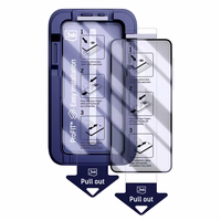 LCD tempered glass (2 pcs.) with applicator 3mk Hardy Hardura 9H Samsung S948 S26 Ultra melns